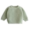 Mushie | Baby Sweater Chunky Knit Light Mint  0-3 Maanden