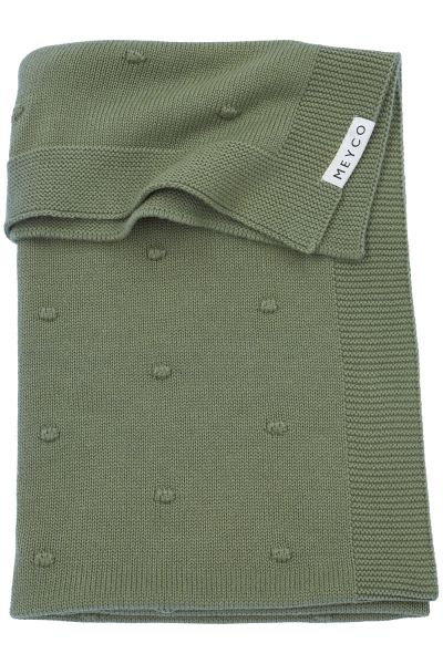 Meyco | Wiegdeken Mini Knots - forest green - 75x100cm